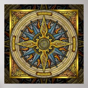 Celtic Compass FIne Art Poster