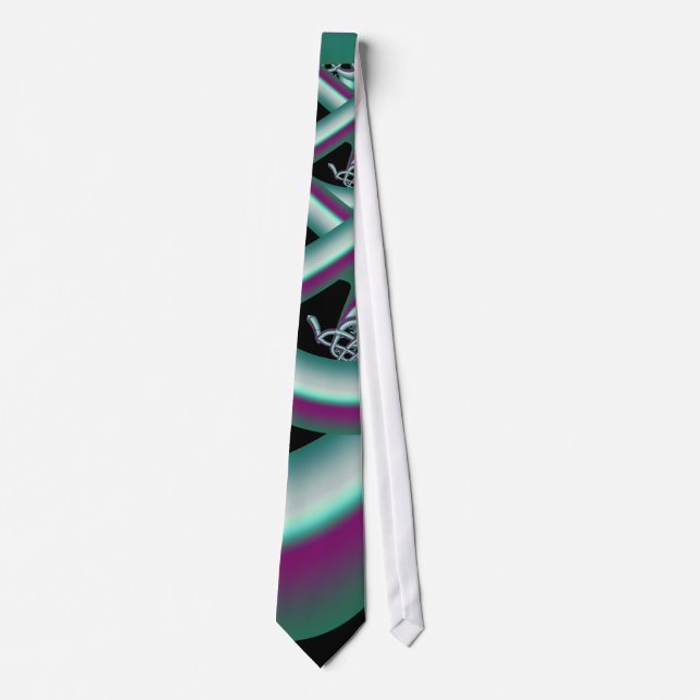 Celtic Cool Abstract Fine Fractal Art Tie (Front)