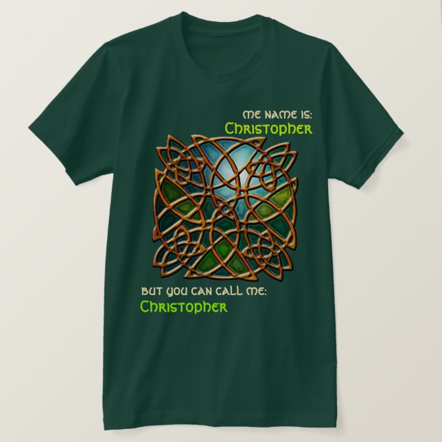 Celtic Copper Knot (Personalised) T-Shirt (Design Front)