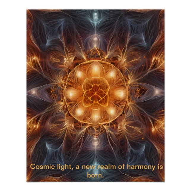 Celtic Cosmic Energy Cross Poster (Front)