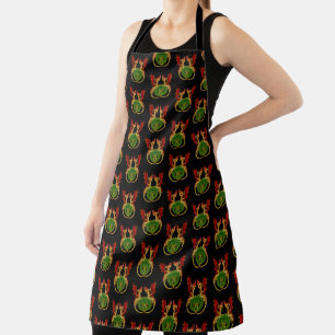 Celtic Crescent Moon And Dragons Apron