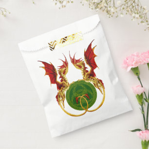 Celtic Crescent Moon And Dragons Favour Bags