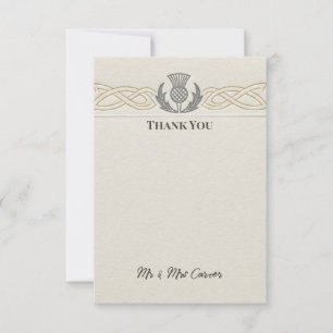 Celtic Crest Wedding Thank You Card