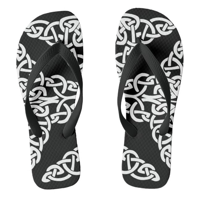 celtic cross 2 adult flip flops (Footbed)
