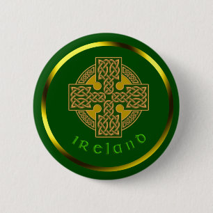 Celtic Cross 6 Cm Round Badge