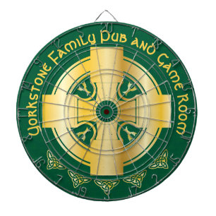 Celtic Cross and Knot Letter Y Monogram and Name Dartboard