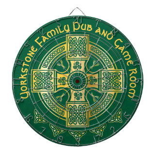 Celtic Cross and Knot Letter Y Monogram and Name Dartboard