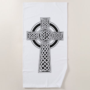 Celtic Cross Beach Towel