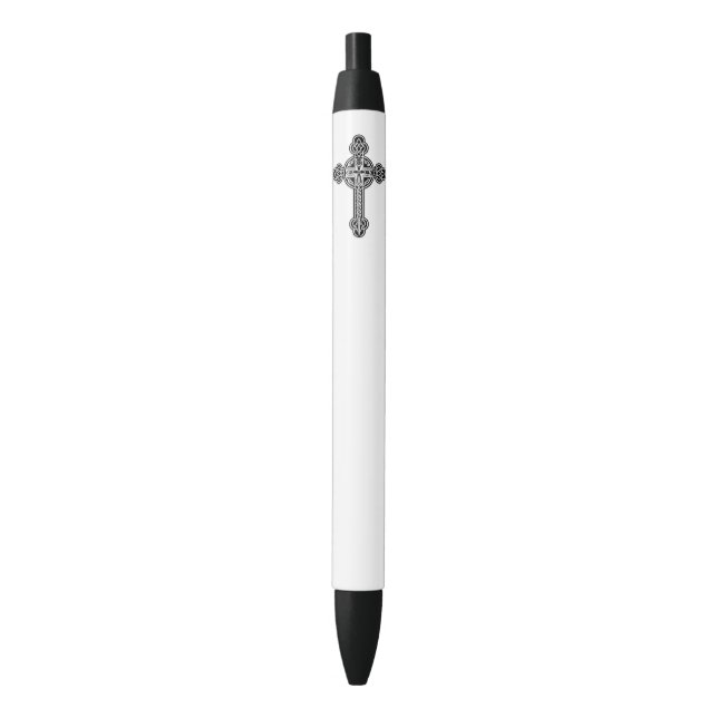 Celtic cross black ink pen (Front Vertical)