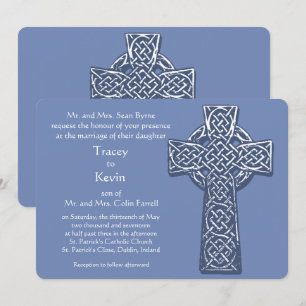 Celtic Cross - Blue Invitation