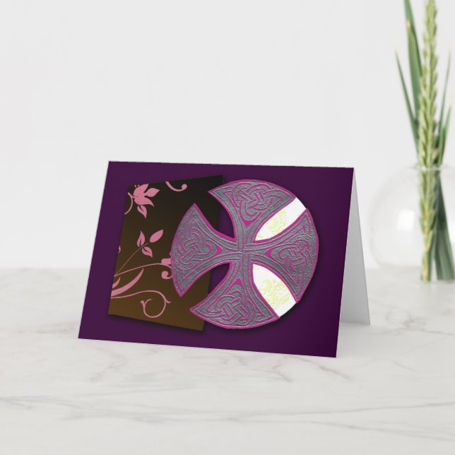 Celtic Cross (Book of Durrow) Card (Front)
