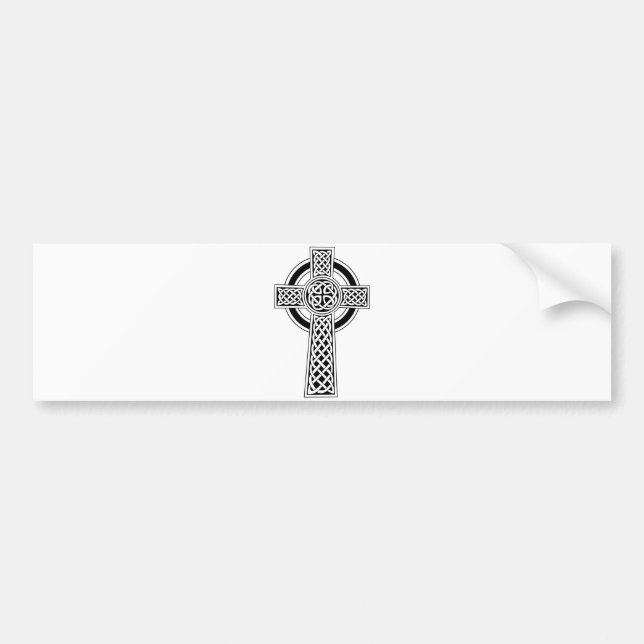 Celtic Cross Bumper Sticker (Front)