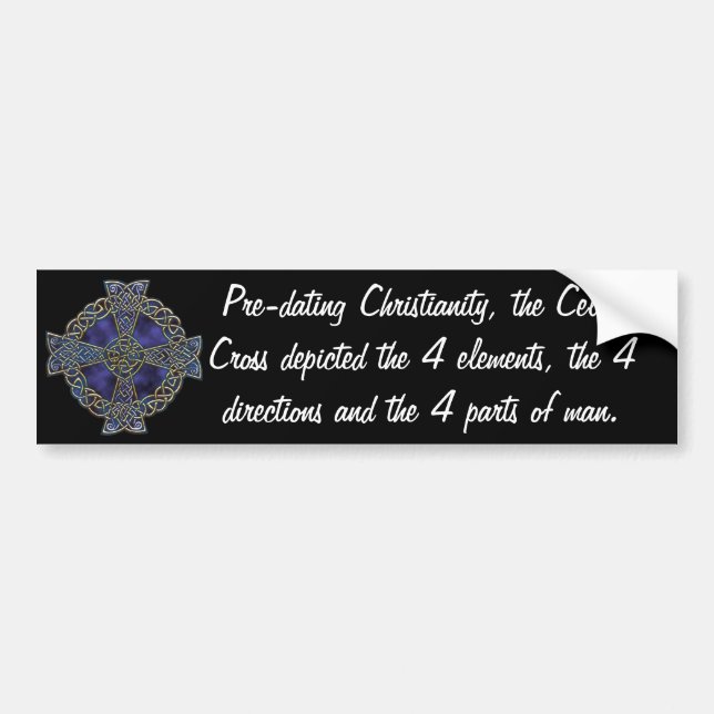 Celtic Cross Bumper Sticker (Front)