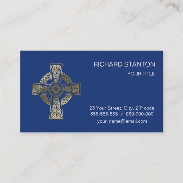 Celtic cross business card (Front)