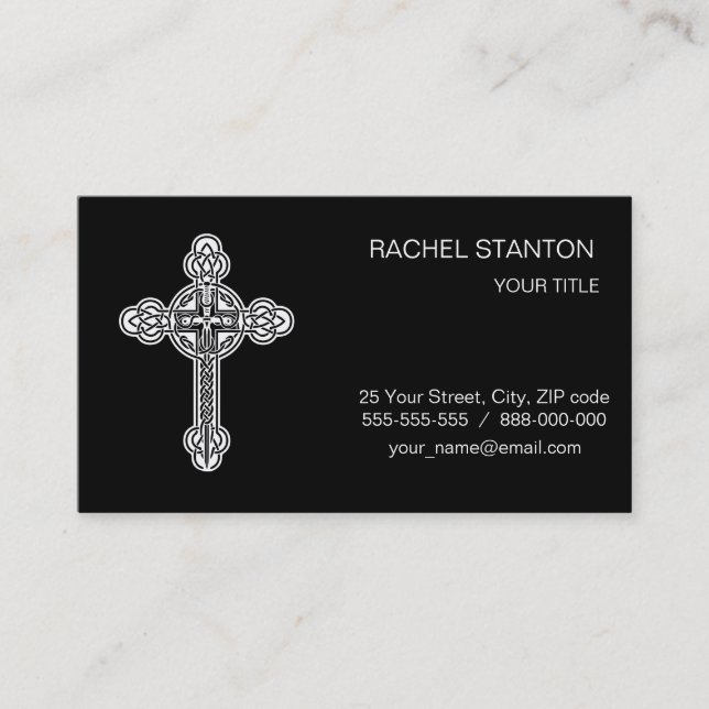 Celtic cross business card (Front)