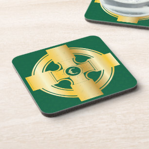 Celtic Cross Celtic Knot Letter C Monogram Coaster