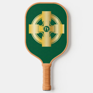 Celtic Cross Celtic Knot Letter H Monogram Pickleball Paddle