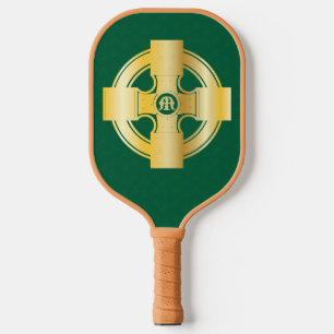 Celtic Cross Celtic Knot Letter M Monogram Pickleball Paddle