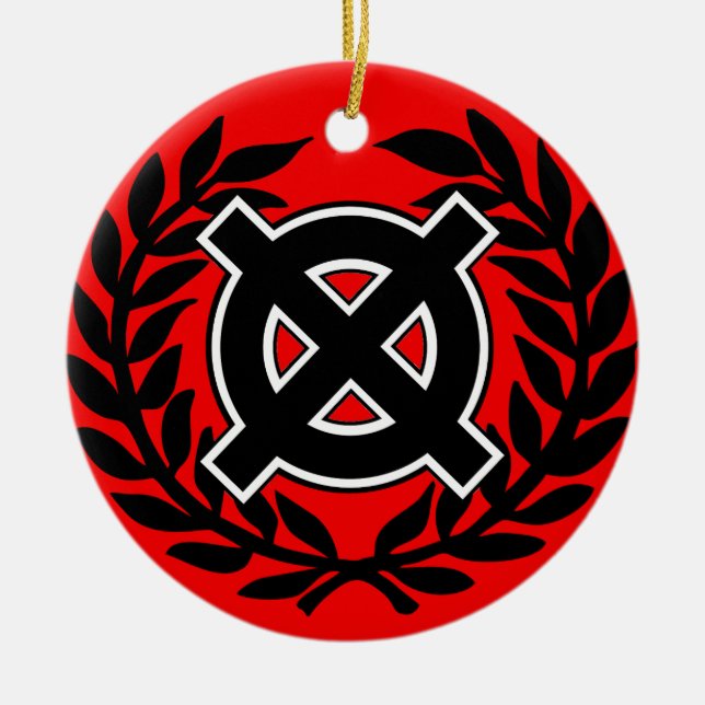 Celtic Cross   Ceramic Tree Decoration (Front)