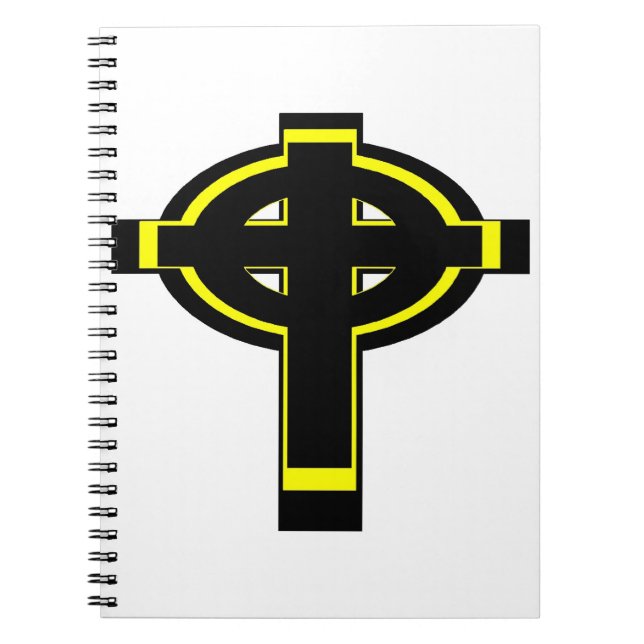 Celtic Cross Christian Spiral Notebook (Front)