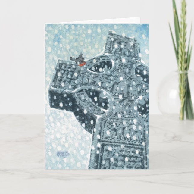 Celtic Cross Christmas Card (Front)