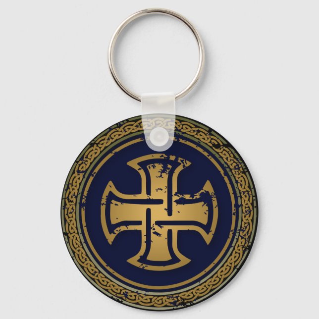 CELTIC CROSS CIRCLE KEY RING (Front)