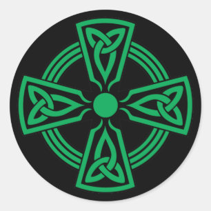 Celtic Cross Classic Round Sticker