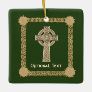 Celtic Cross Custom Ceramic Ornament