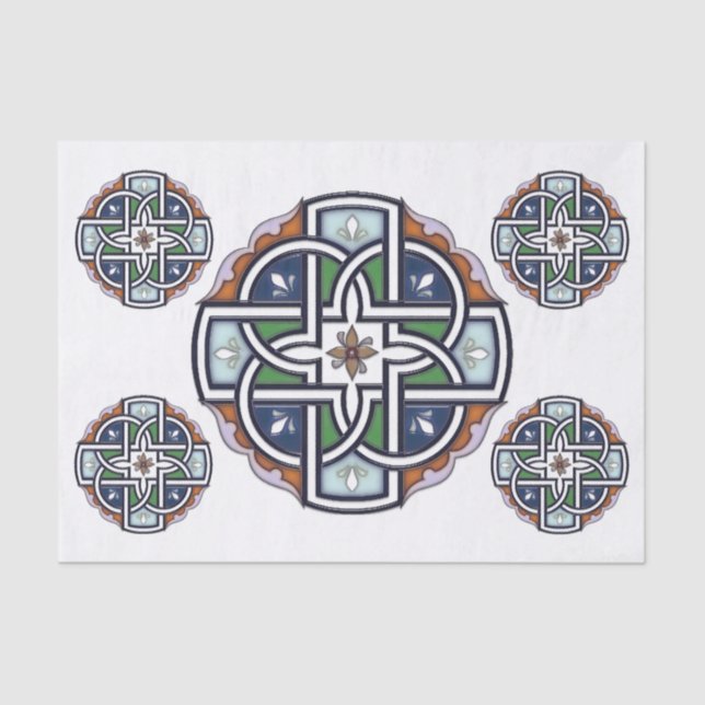 Celtic Cross Deco Tissue Paper (Front)