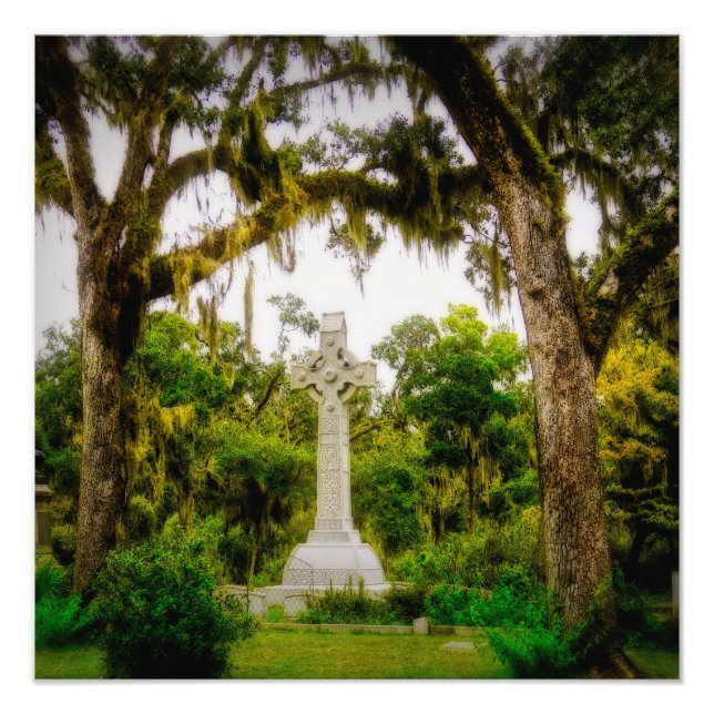 Celtic Cross Deep South Image Photo Print (Front)