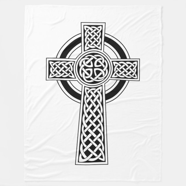 Celtic Cross Fleece Blanket (Front)