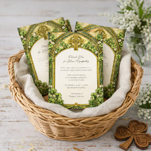 Celtic Cross Funeral Sympathy Thank You