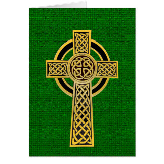 Celtic Cross, gold and green