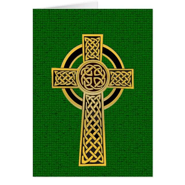 Celtic Cross, gold and green (Front)