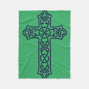 Celtic Cross Graphic Knotwork Art Fleece Blanket