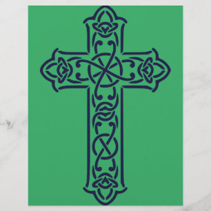 Celtic Cross Graphic Knotwork Art Flyer