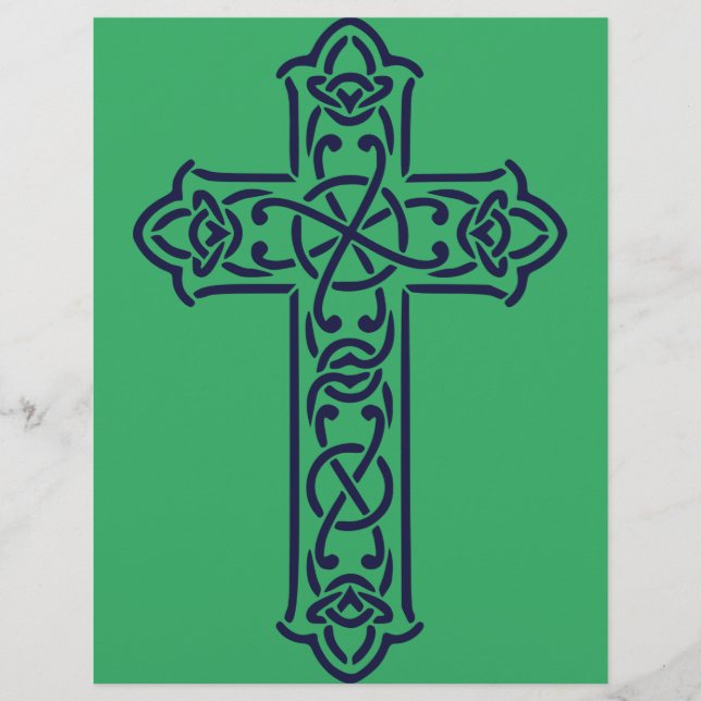 Celtic Cross Graphic Knotwork Art Flyer (Front)