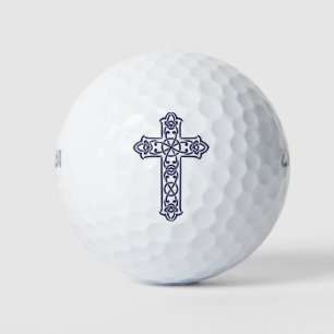 Celtic Cross Graphic Knotwork Art Golf Balls