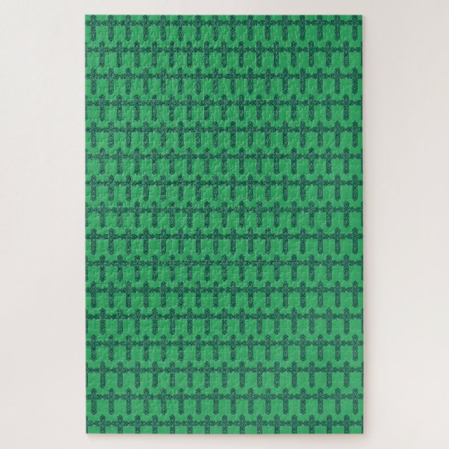 Celtic Cross Graphic Knotwork Art Jigsaw Puzzle (Vertical)
