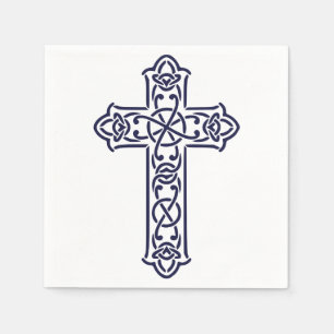 Celtic Cross Graphic Knotwork Art Napkin