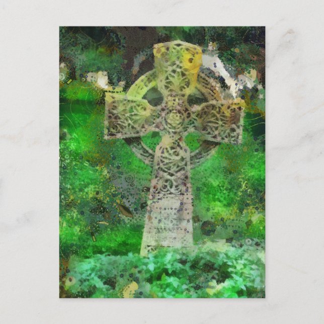 Celtic Cross Gravestone Postcard (Front)