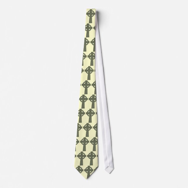 Celtic Cross - Green Stone Tie (Front)