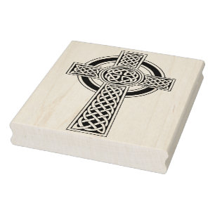 Celtic cross illustration art stamp