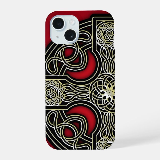 Celtic cross iPhone 15 case (Back)
