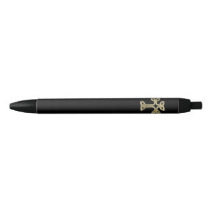Celtic cross knot black ink pen