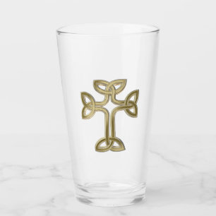 Celtic cross knot glass