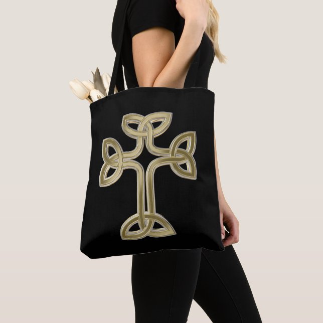 Celtic cross knot tote bag (Close Up)