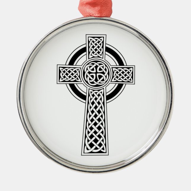 Celtic Cross Metal Tree Decoration (Front)
