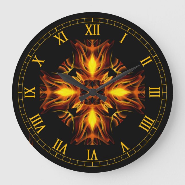 Celtic Cross ~ Out Of The Crucible ~ * ~   Large Clock (Front)