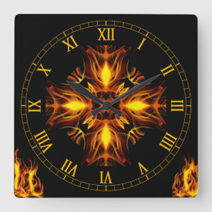 Celtic Cross ~ Out Of The Crucible ~ * ~  Square Wall Clock